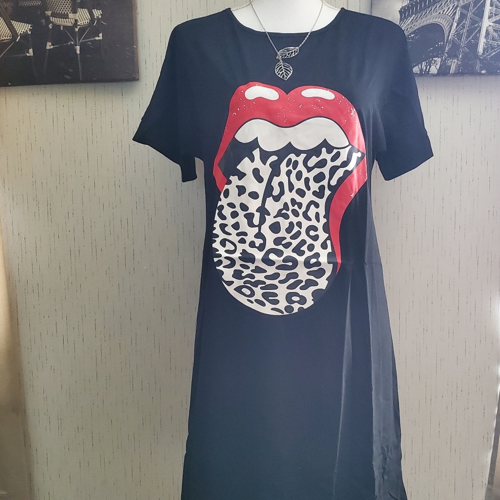 Leopard Lips Shirt Dress - Picture 3 of 7